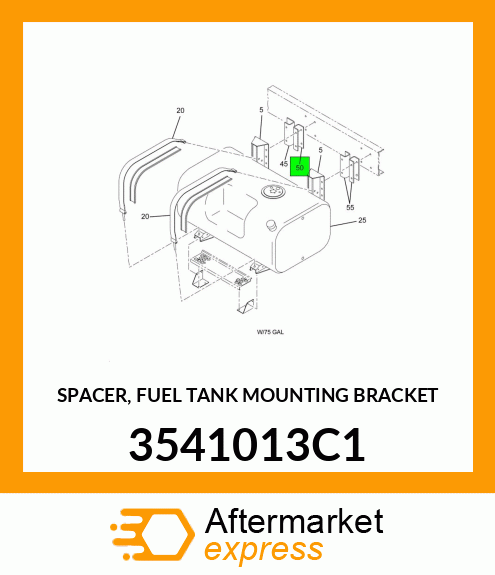 SPACER, FUEL TANK MOUNTING BRACKET 3541013C1