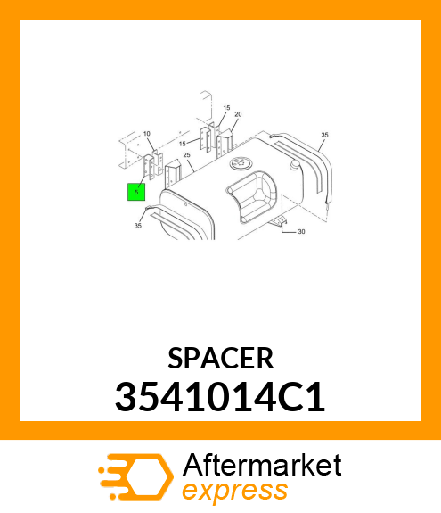 SPACER, FUEL TANK MOUNTING BRACKET 3541014C1