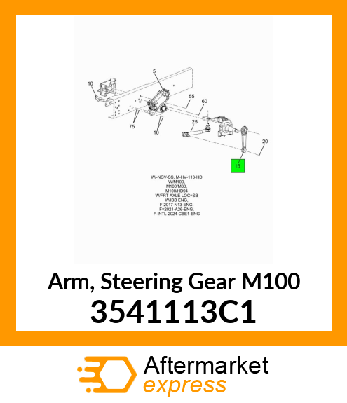 Arm, Steering Gear M100 3541113C1