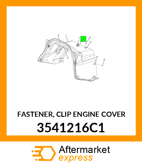 FASTENER, CLIP ENGINE COVER 3541216C1
