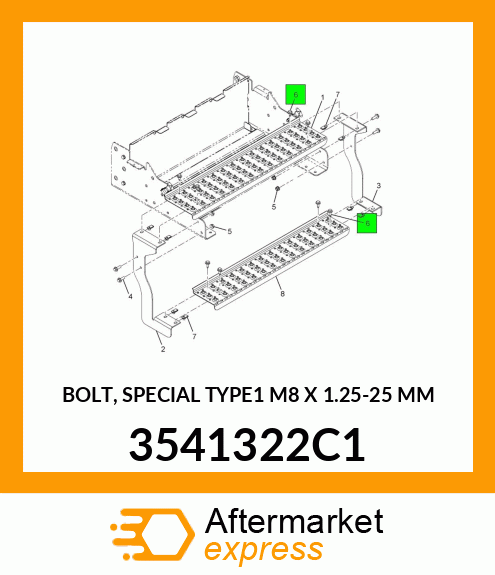 BOLT, SPECIAL TYPE1 M8 X 1.25-25 MM 3541322C1