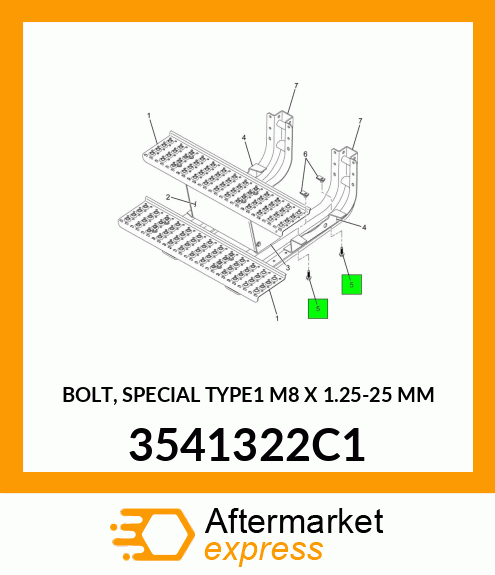 BOLT, SPECIAL TYPE1 M8 X 1.25-25 MM 3541322C1