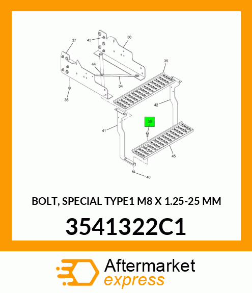 BOLT, SPECIAL TYPE1 M8 X 1.25-25 MM 3541322C1