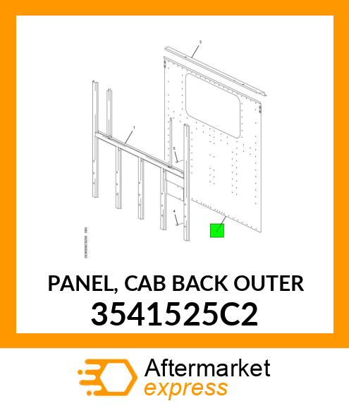 PANEL, CAB BACK OUTER 3541525C2