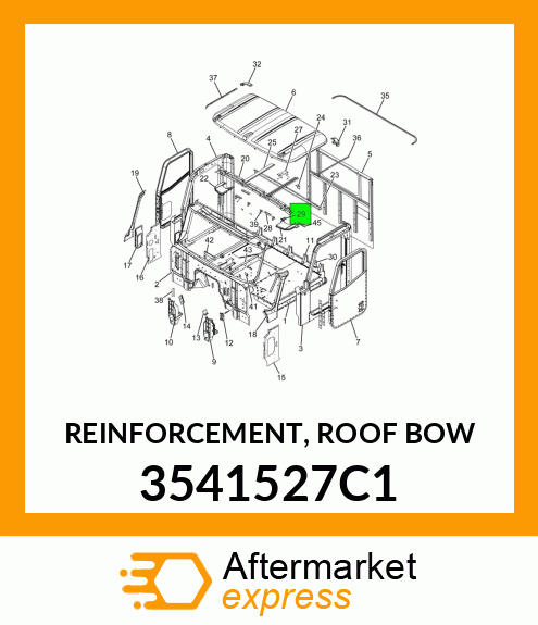 REINFORCEMENT, ROOF BOW 3541527C1