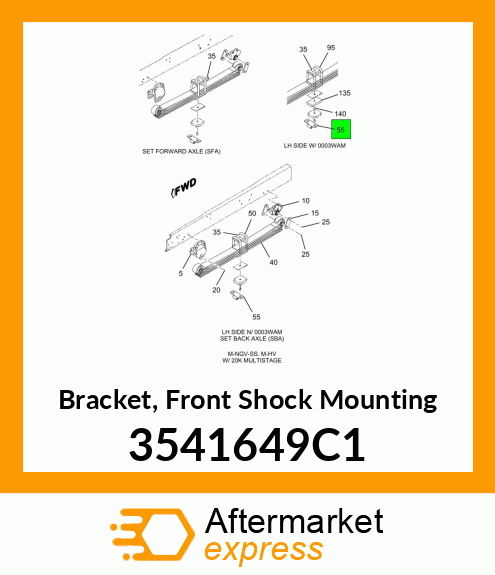 Bracket, Front Shock Mounting 3541649C1