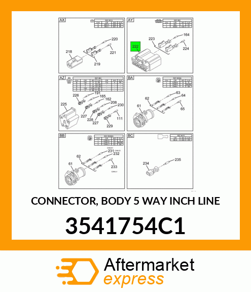 CONNECTOR, BODY 5 WAY INCH LINE 3541754C1