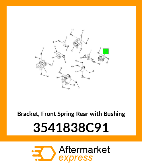 Bracket, Front Spring Rear with Bushing 3541838C91