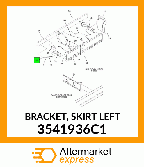 BRACKET, SKIRT LEFT 3541936C1