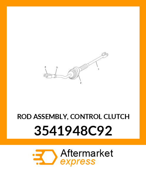 ROD ASSEMBLY, CONTROL CLUTCH 3541948C92