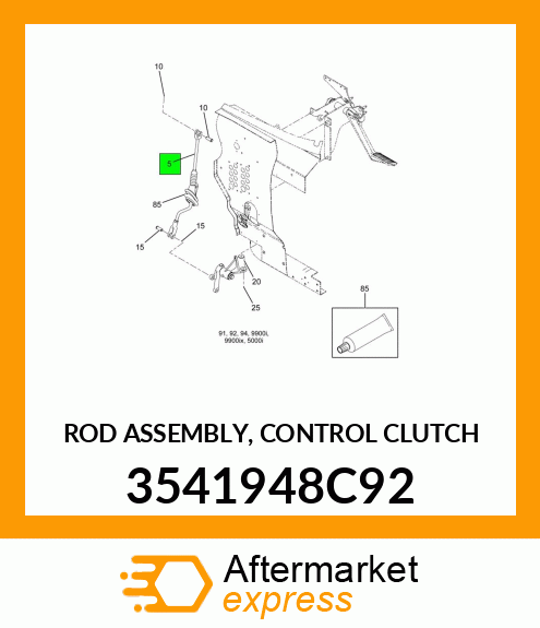 ROD ASSEMBLY, CONTROL CLUTCH 3541948C92