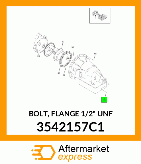 BOLT, FLANGE 1/2" UNF 3542157C1