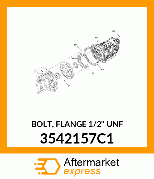 BOLT, FLANGE 1/2" UNF 3542157C1