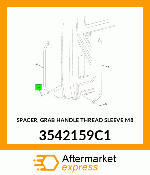 SPACER, GRAB HANDLE THREAD SLEEVE M8 3542159C1