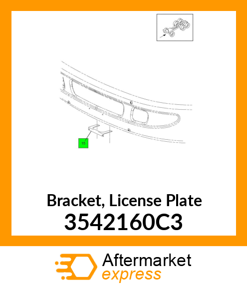 Bracket, License Plate 3542160C3