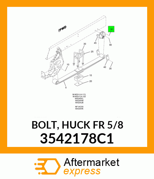 BOLT, HUCK FR 5/8" 3542178C1