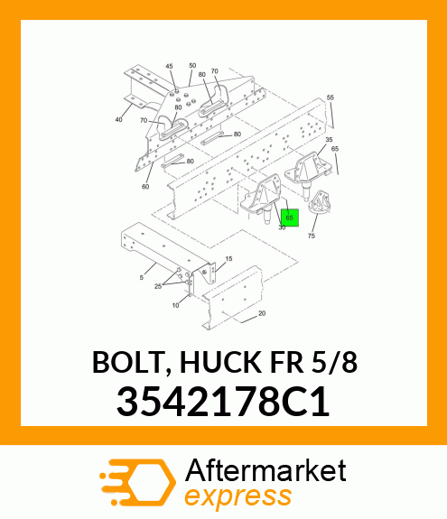 BOLT, HUCK FR 5/8" 3542178C1