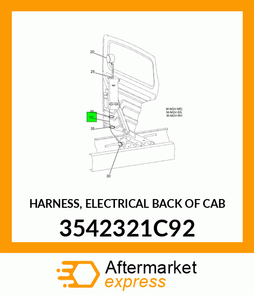 HARNESS, ELECTRICAL BACK OF CAB 3542321C92