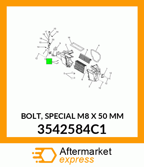 BOLT, SPECIAL M8 X 50 MM 3542584C1