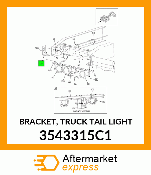 BRACKET, TRUCK TAIL LIGHT 3543315C1