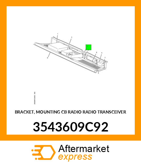 BRACKET, MOUNTING CB RADIO RADIO TRANSCEIVER 3543609C92