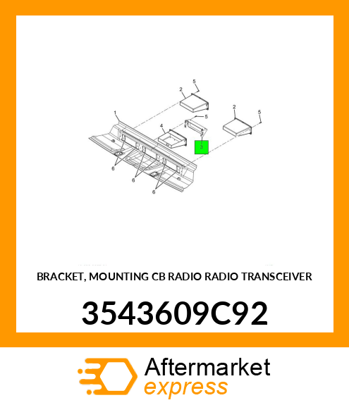 BRACKET, MOUNTING CB RADIO RADIO TRANSCEIVER 3543609C92