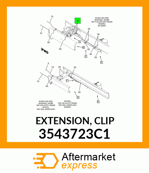 EXTENSION, CLIP 3543723C1