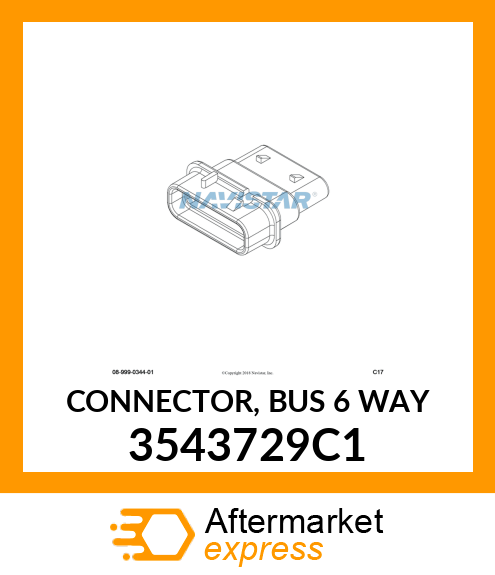 CONNECTOR, BUS 6 WAY 3543729C1