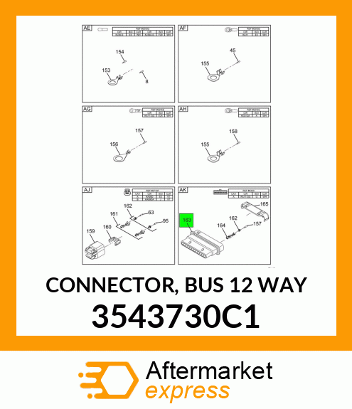 CONNECTOR, BUS 12 WAY 3543730C1