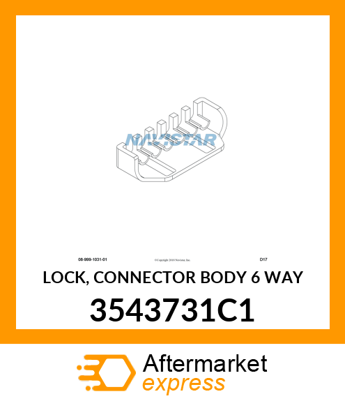 LOCK, CONNECTOR BODY 6 WAY 3543731C1