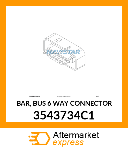 BAR, BUS 6 WAY CONNECTOR 3543734C1