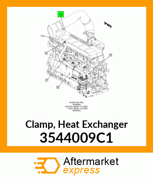 Clamp, Heat Exchanger 3544009C1