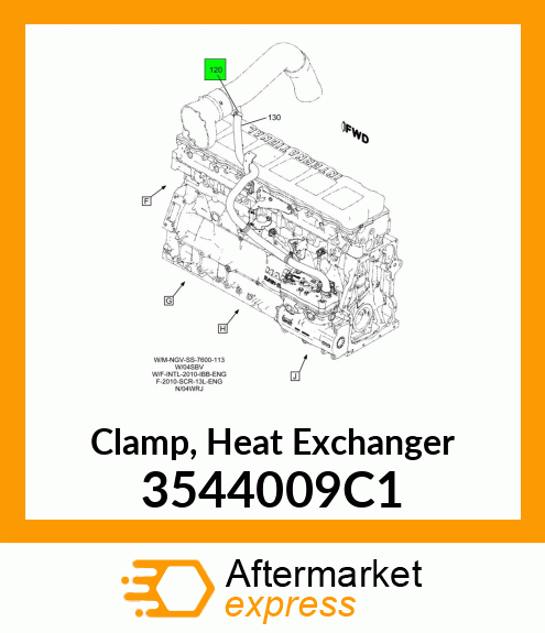 Clamp, Heat Exchanger 3544009C1