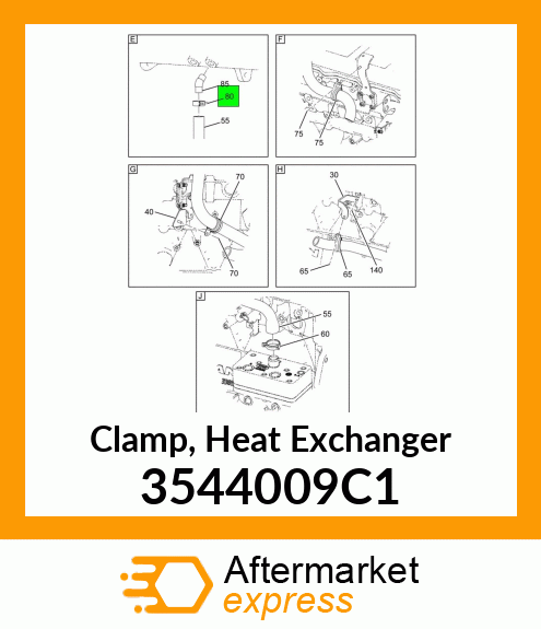 Clamp, Heat Exchanger 3544009C1