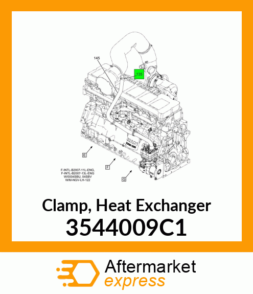 Clamp, Heat Exchanger 3544009C1