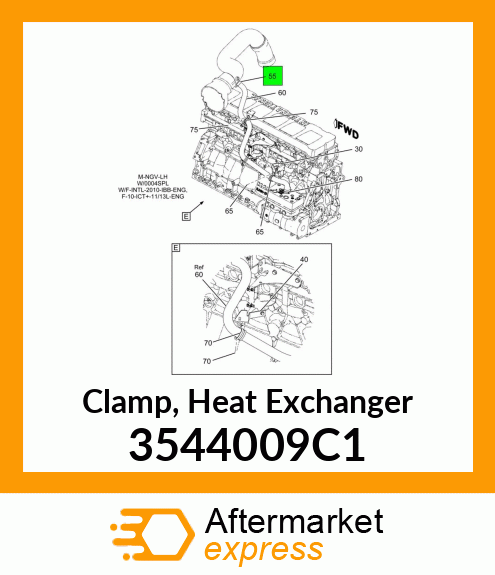 Clamp, Heat Exchanger 3544009C1