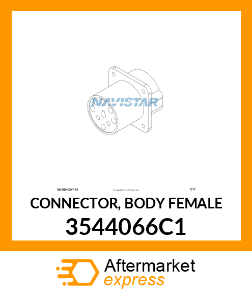 CONNECTOR, BODY FEMALE 3544066C1