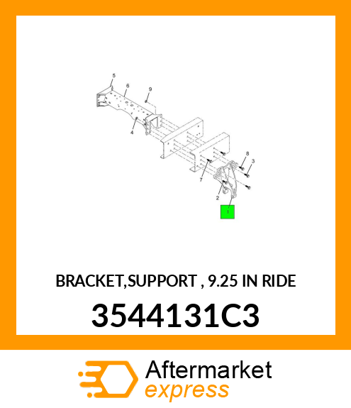 BRACKET,SUPPORT , 9.25 IN RIDE 3544131C3