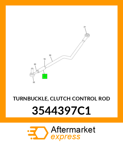 TURNBUCKLE, CLUTCH CONTROL ROD 3544397C1