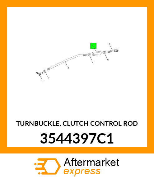 TURNBUCKLE, CLUTCH CONTROL ROD 3544397C1