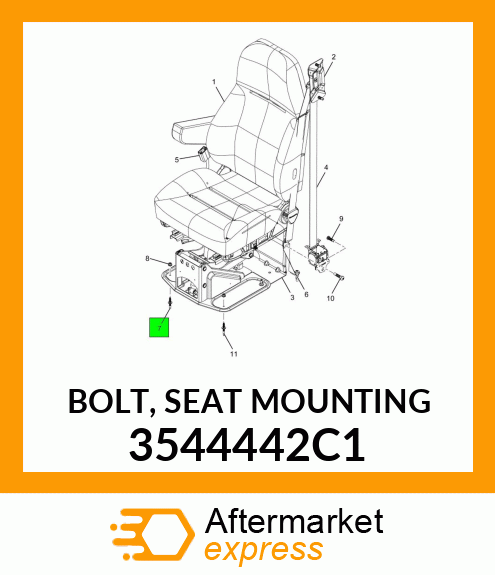 BOLT, SEAT MOUNTING 3544442C1