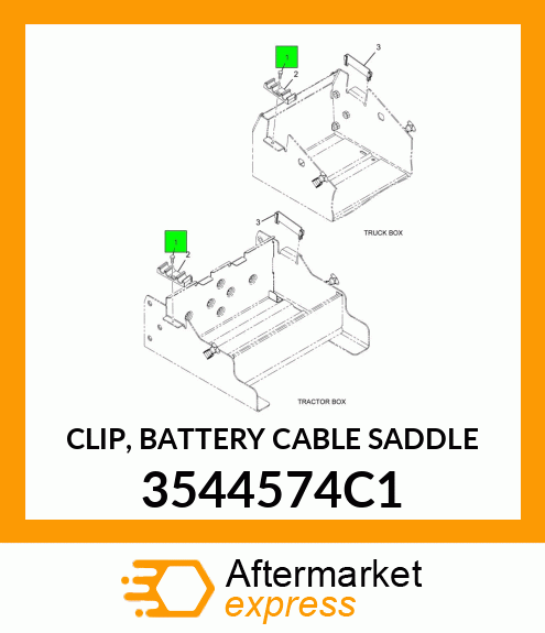 CLIP, BATTERY CABLE SADDLE 3544574C1