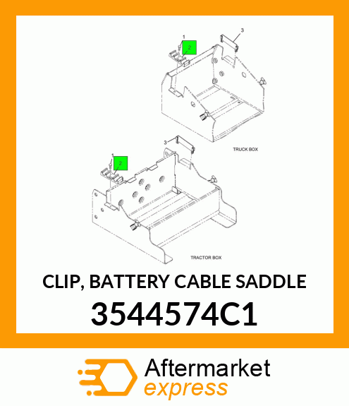 CLIP, BATTERY CABLE SADDLE 3544574C1