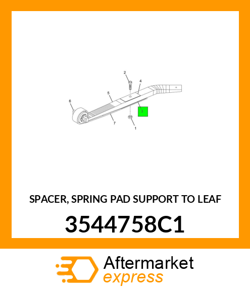 SPACER, SPRING PAD SUPPORT TO LEAF 3544758C1