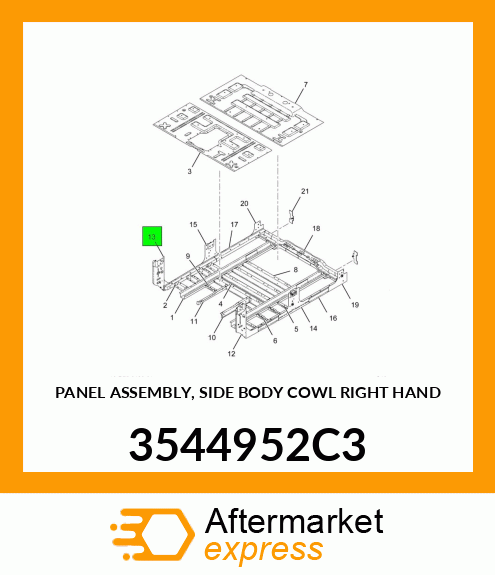 PANEL ASSEMBLY, SIDE BODY COWL RIGHT HAND 3544952C3
