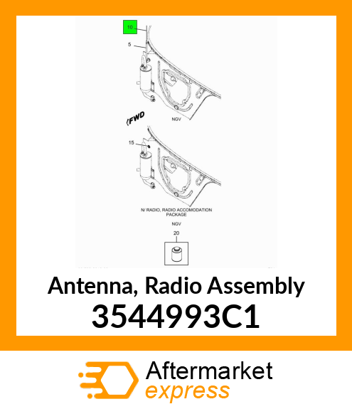 Antenna, Radio Assembly 3544993C1