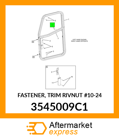 FASTENER, TRIM RIVNUT #10-24 3545009C1