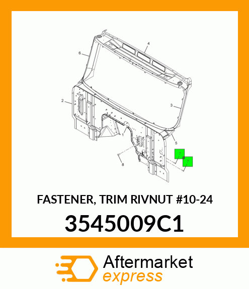 FASTENER, TRIM RIVNUT #10-24 3545009C1