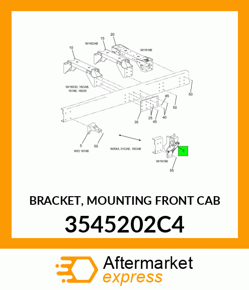 BRACKET, MOUNTING FRONT CAB 3545202C4