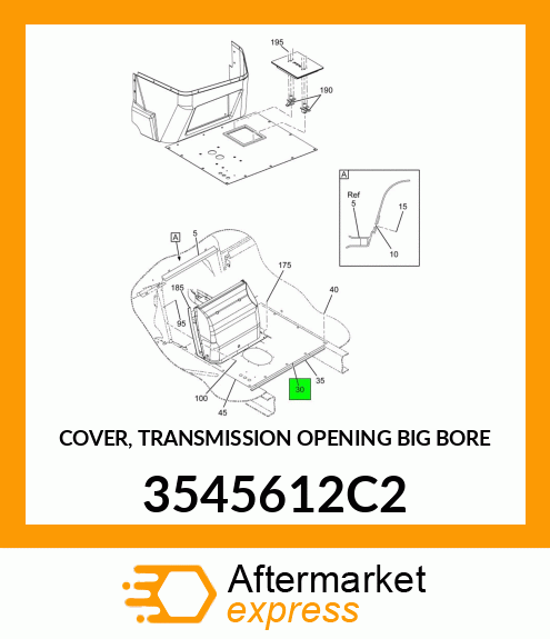 COVER, TRANSMISSION OPENING BIG BORE 3545612C2